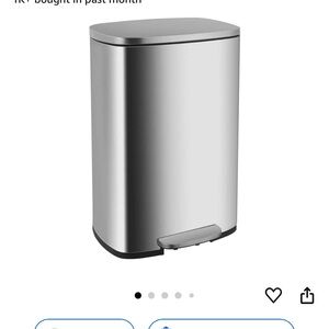 Silver new garbage can